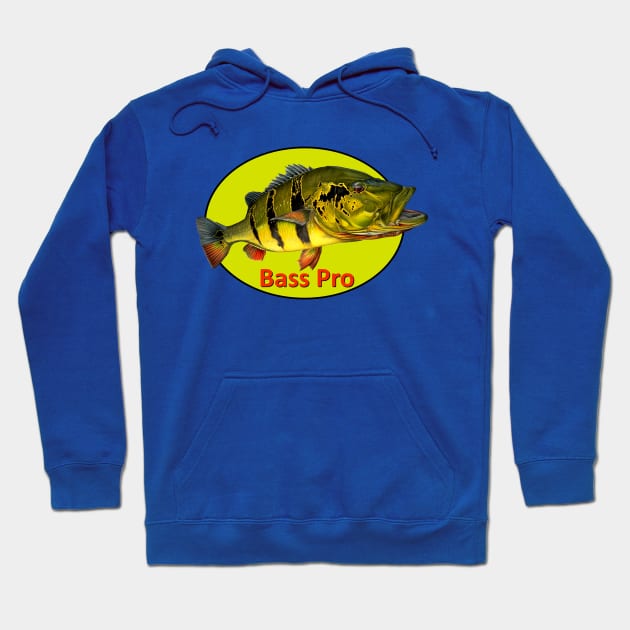 Peacock Bass Pro Hoodie by Art by Paul